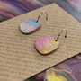 Square Recycled Paper Earrings - Multicolour