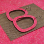 Square Recycled Paper Earrings - Pink Speckle