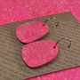 Square Recycled Paper Earrings - Pink Speckle