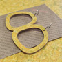 Square Recycled Paper Earrings - Mustard Speckle