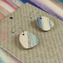 Square Recycled Paper Earrings - Multicolour Swipe
