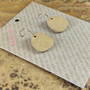 Square Recycled Paper Earrings - Latte & Gold Crackle