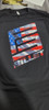 100% Cotton Tee with American Flag P3 Billet Logo - Black