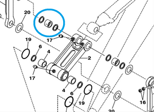 160724A1 - Case Excavator H Link Bushing - 9010B 9030B 9040B 160724A1 - Case Excavator H Link Bushing - 9010B 9030B 9040B