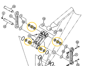 Case CX130 CX135SR H Link Bushing - 160724A1, 150123A1 Case CX130 CX135SR H Link Bushing - 160724A1, 150123A1
