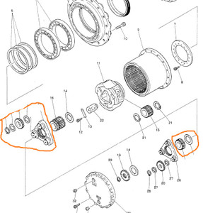 2413N558F1 - Planetary / Holder for Kobelco K907D, K907DLC, MD180LC Excavators