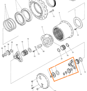 2413N557F1 - Planetary / Holder for Kobelco K907D, K907DLC, MD180LC Excavators