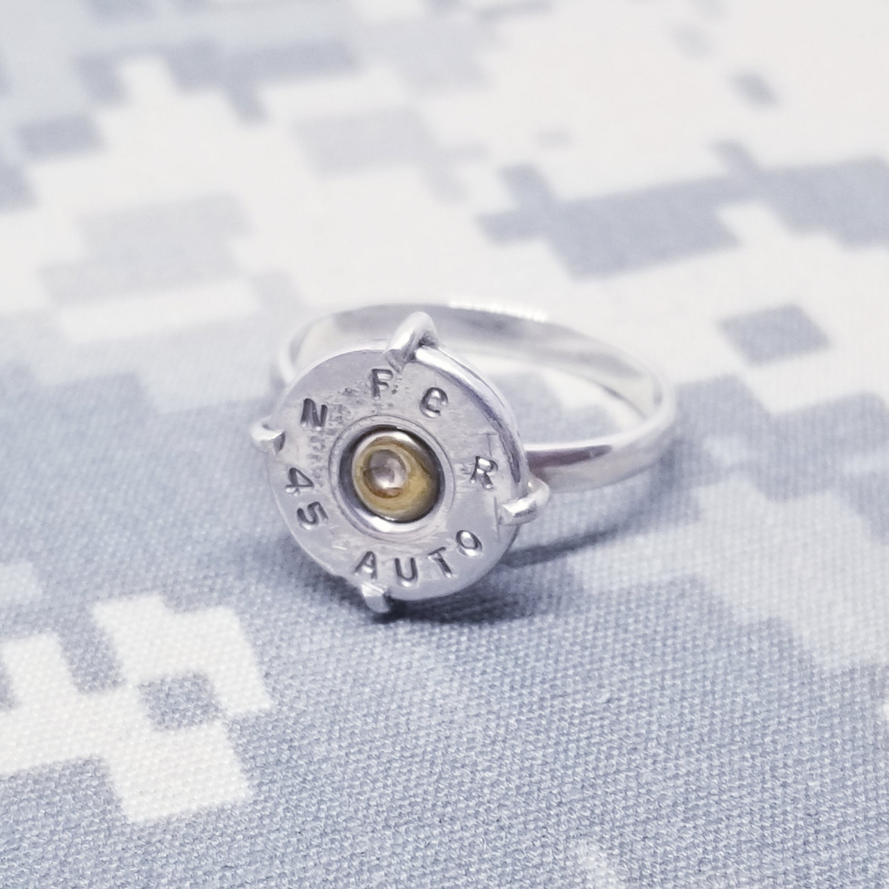 45 Bullet 925 Sterling Silver Size Ring Soo Charming