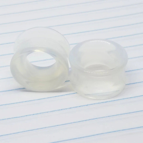 3/4 Inch Organic Opalite Stone Hollow Plugs / Tunnels