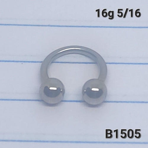 16g Surgical Horseshoe Barbell Ring 5/16
