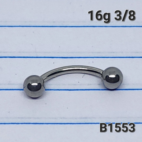 16g Surgical Eyebrow Ring 3/8