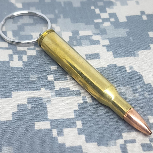 270 Caliber Recycled Brass Bullet Keychain