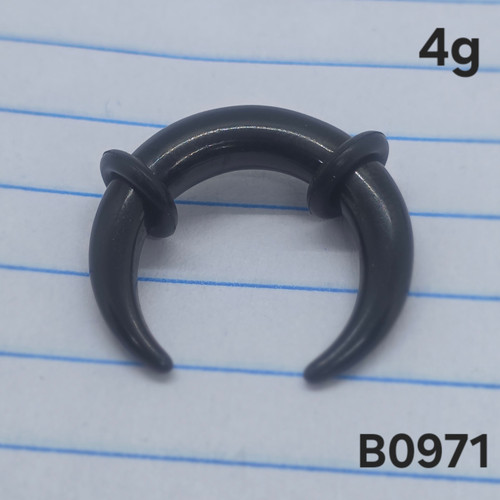 4g Black Stainless Bull Pincher Taper Gauges B0971 4g Black Stainless Bull Pincher Taper Gauges B0971