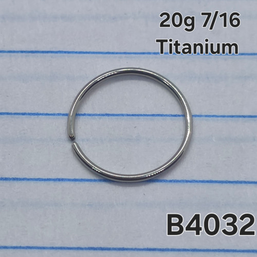 20g Titanium Bend 7/16 Nose Hoop B4032
