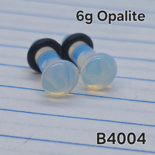 6g Organic Opalite Stone Plugs Tunnels Gauges B4004