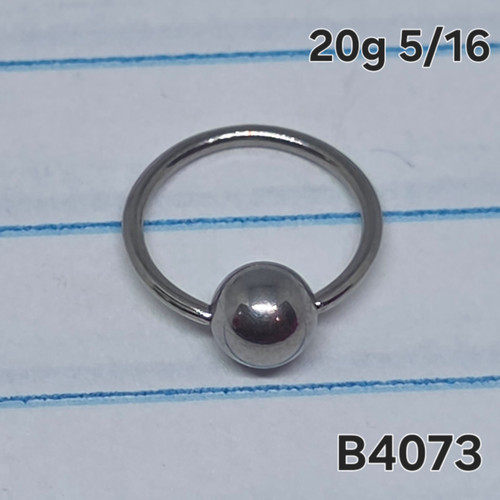 20g Silver Stainless CBR BCR 5/16 Nose Hoop Ring B4073