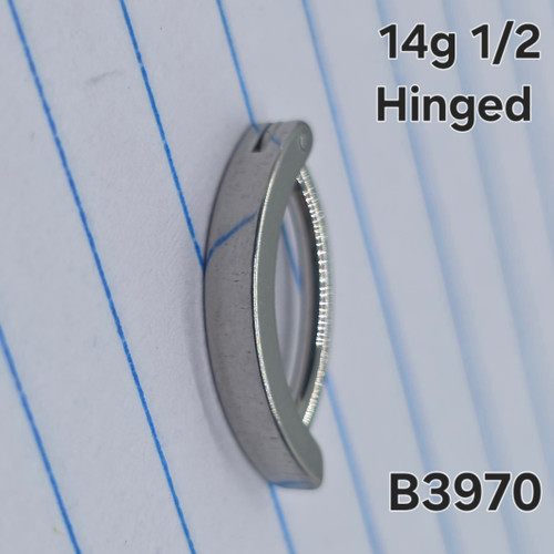 14g Silver Stainless Comfy Hinged 1/2 Belly Ring B3970