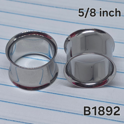 5/8 inch Black Stainless Plugs Gauges B1892