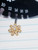 14g Gold Flower CZ Nipple Rings Barbells 9/16