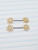 14g Gold Flower CZ Nipple Rings Barbells 9/16