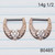 14g Gold  Heart CZ Hinged Shield Nipple Rings Barbells 1/2