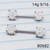 14g Silver White Glitter Opal Nipple Rings Barbells 9/16