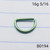 16g Green Bend Hoop Septum D- Ring 5/16