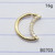 16g Gold CZ Moon Shaped 3/8 Daith Ring