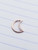 16g Rose Gold CZ Moon Shaped 3/8 Daith Ring