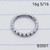 16g Silver Twisted Hinged Hoop Seamless Ring