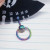 14g Rainbow Slave Knocker Tongue Ring Barbell