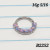 16g Silver 7 Purple Opal Lined Bend Hoop Ring
