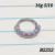 16g Silver 7 Purple Opal Septum 5/16 Hoop Ring B2252
