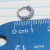 16g Silver 7 Purple Opal Lined Bend Hoop Ring