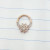 16g Rose Gold Stainless Flower CZ 5/16 Hinged Hoop Clicker Ring B2204