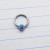 16g Silver Blue Opal Hinged CBR Hoop Seamless Ring