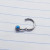 16g Silver Blue Opal Hinged CBR Hoop Seamless Ring
