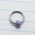 16g Silver Purple Opal Hinged CBR Hoop Seamless Ring