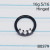 16g Black 3 CZ Hinged Hoop Seamless Ring