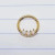 16g Gold 3 White Opal Hinged Hoop Seamless Ring