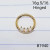 16g Gold 3 White Opal Hinged Hoop Seamless Ring