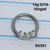 16g Stainless White Opal 5/16 Hinged Hoop Seamless Ring