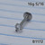 16g Stainless Silver 3mm Heart CZ 5/16 Labret Stud Ring B1172