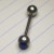 14g Blue Sapphire Tongue Ring Barbell