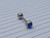 14g Stainless Blue Gem 9/16 Barbell Tongue Ring B0325