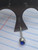 14g Stainless Blue Gem 9/16 Barbell Tongue Ring B0325