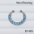 Non-Piercing Silver Aqua Blue Septum Ring