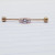 14g Rose Gold 3 CZ Industrial Barbell Earring
