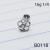 16g Silver Hollow White Opal Flower Cartilage 1/4 Labret Ring