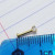 16g Gold 3mm CZ Heart 1/4 Labret Ring B0604